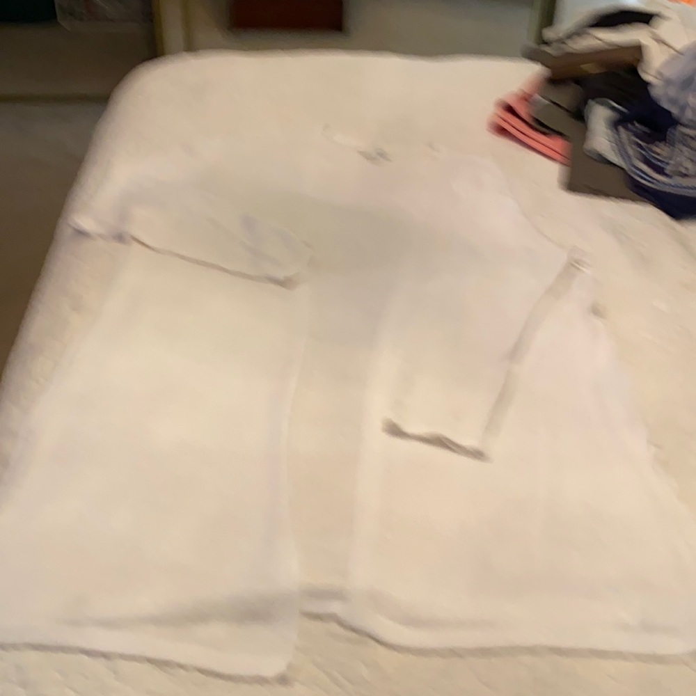 J. Jill XL WHITE LINEN, viscose, rayon cardigan
